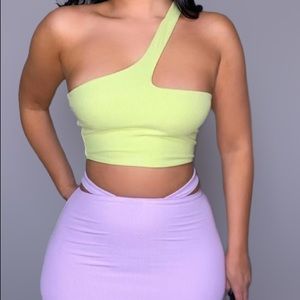 NEW * Ribbed Crop Top & Skirt Set